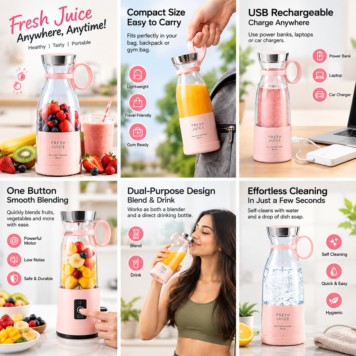 Travel Portable Mini Juice Blender